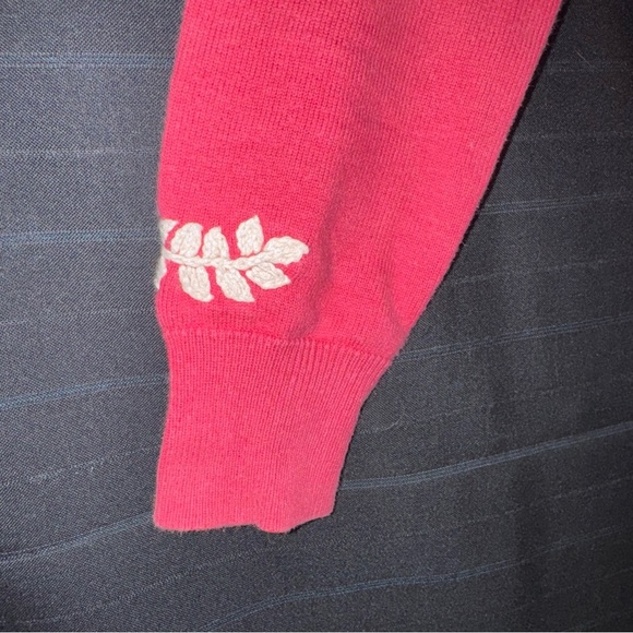 Sundance Sweater Womens Sz XS Pink Cardigan Embroidered Button Cotton Floral - Picture 4 of 9